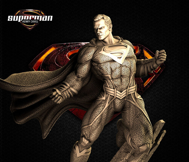 3D model Superman Sculpture připravený k tisku STL