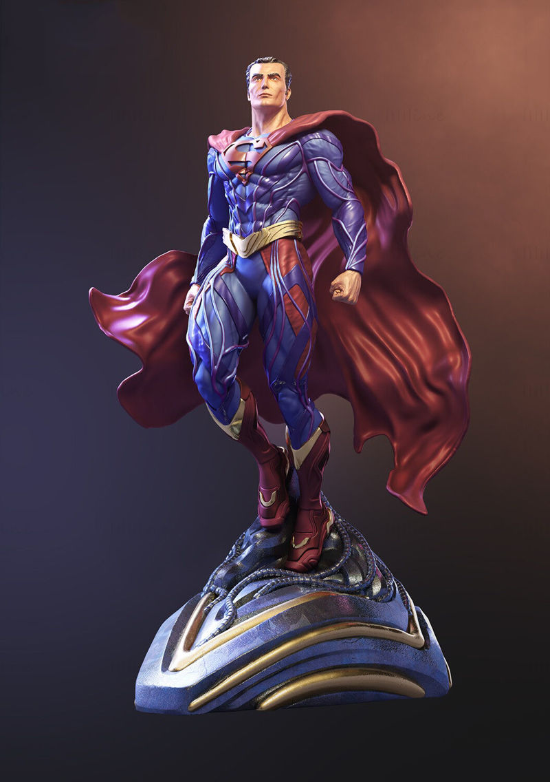Superman Statue 3D Model Ready to Print STL