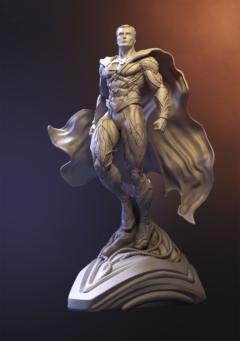 3D модел на статуята на Супермен, готов за печат STL