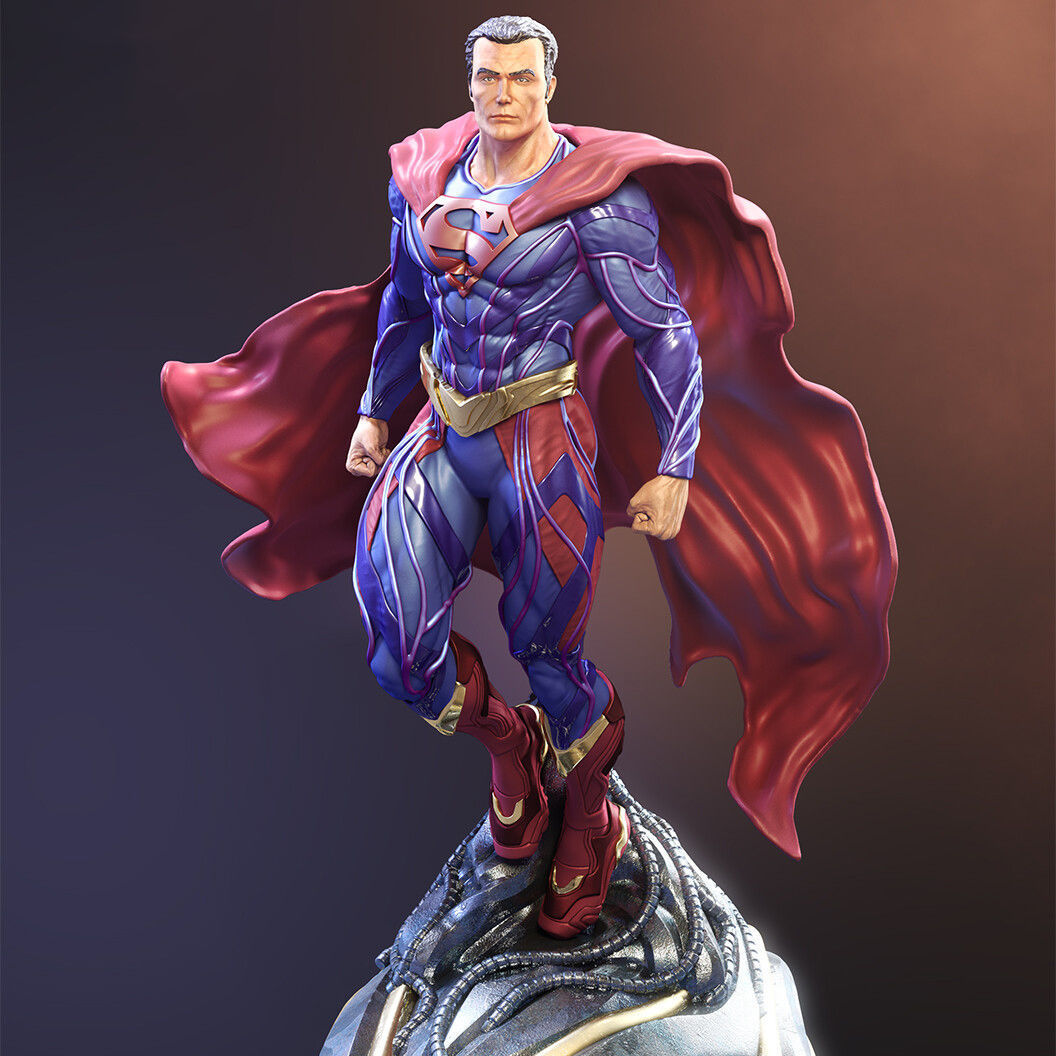 Superman Statue 3d Model Ready To Print Stl