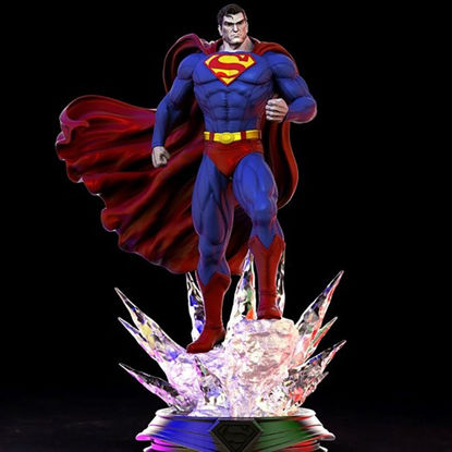 Superman-standbeeld 3D-model klaar om STL af te drukken