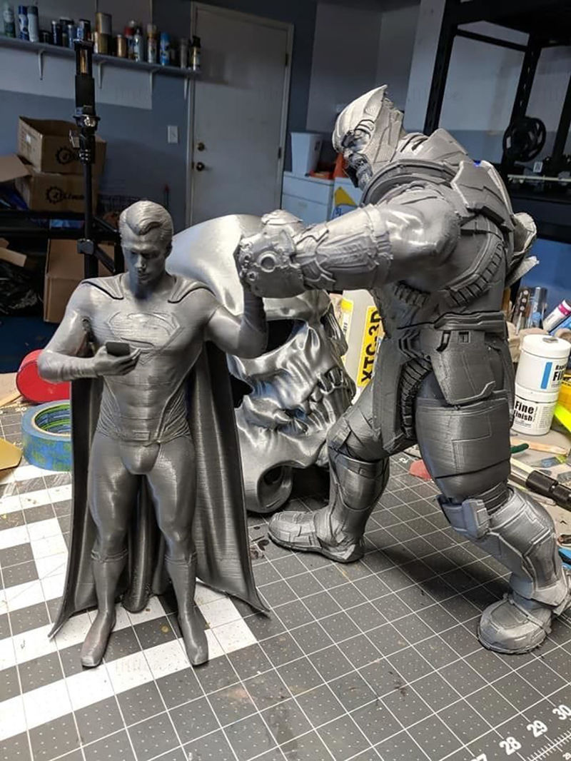 Superman vs Thanos 3D Model Ready to Print STL