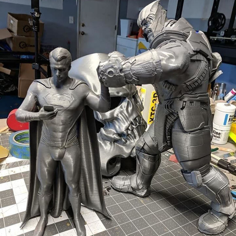 Superman vs Thanos 3D Model Ready to Print STL