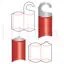 Supermarket shelf retail packaging with hook hanging hole, dieline vector