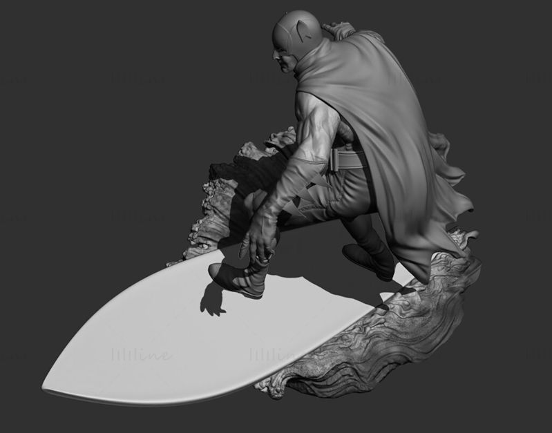 Сърфиращ Batman 3D модел, готов за печат STL