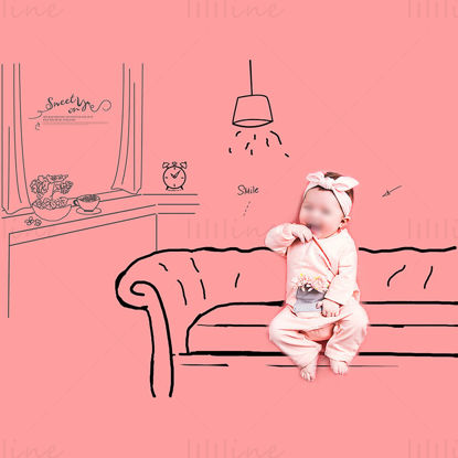 Sweet baby photography template