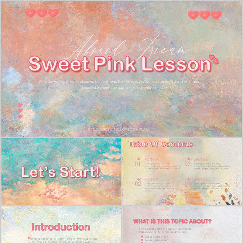 Sweet Pink PowerPoint Template