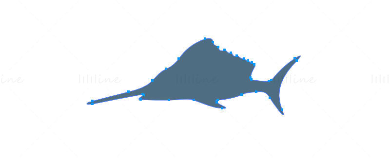 Swordfish vector icon logo