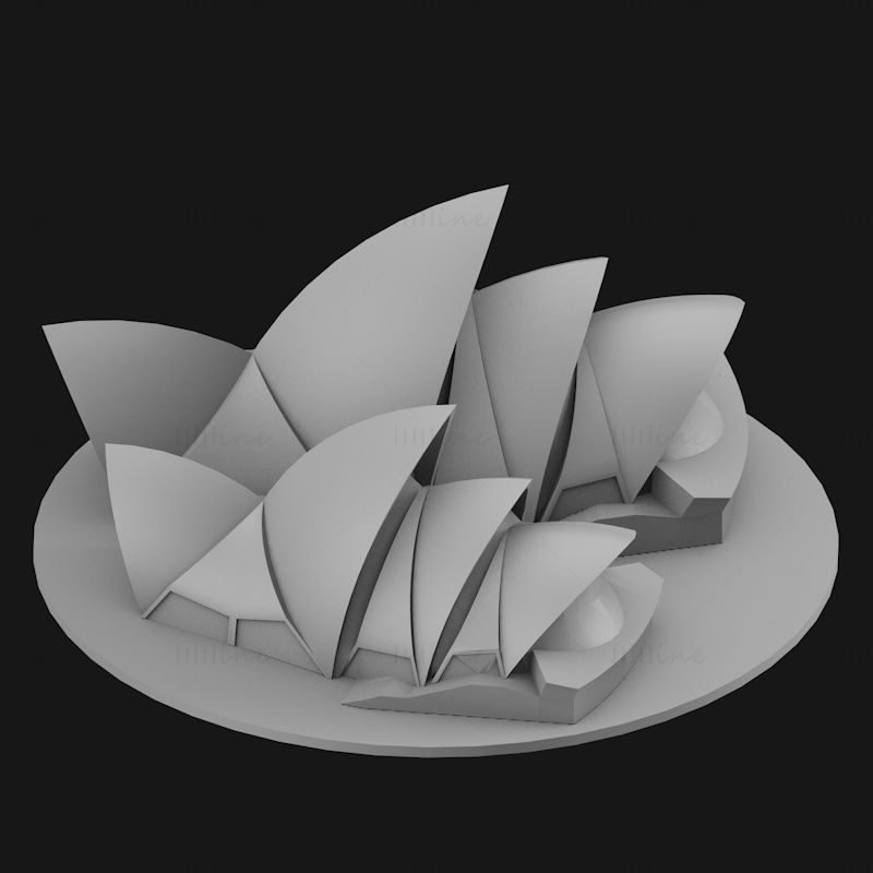 シドニーオペラハウス3DプリントモデルSTL