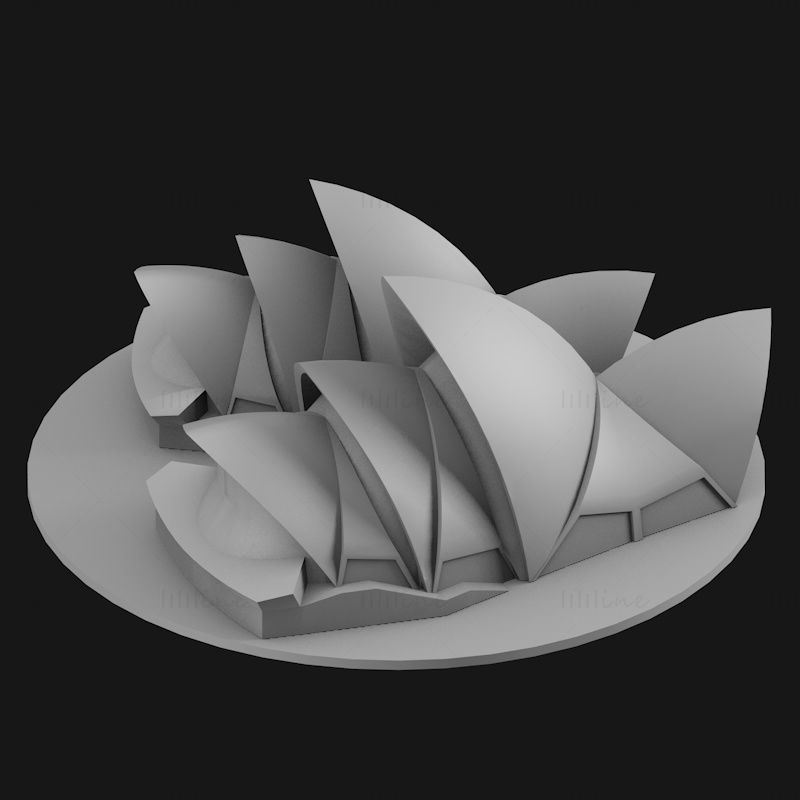 Modelo de impresión 3D de la Ópera de Sídney STL