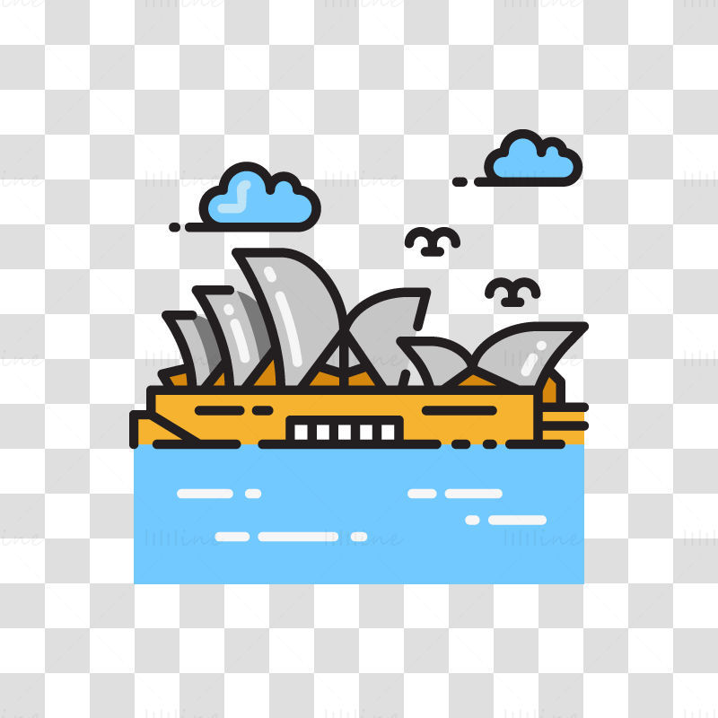 Sydney Opera House vector illustration