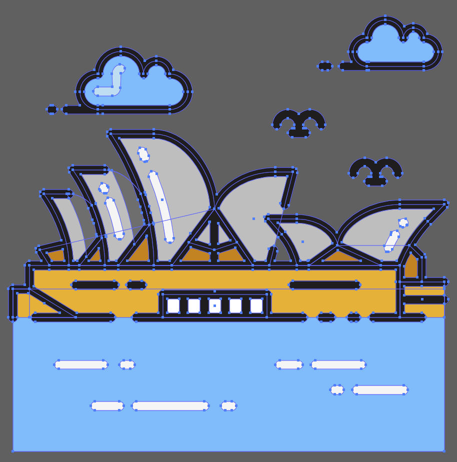 Sydney Opera House vector illustration