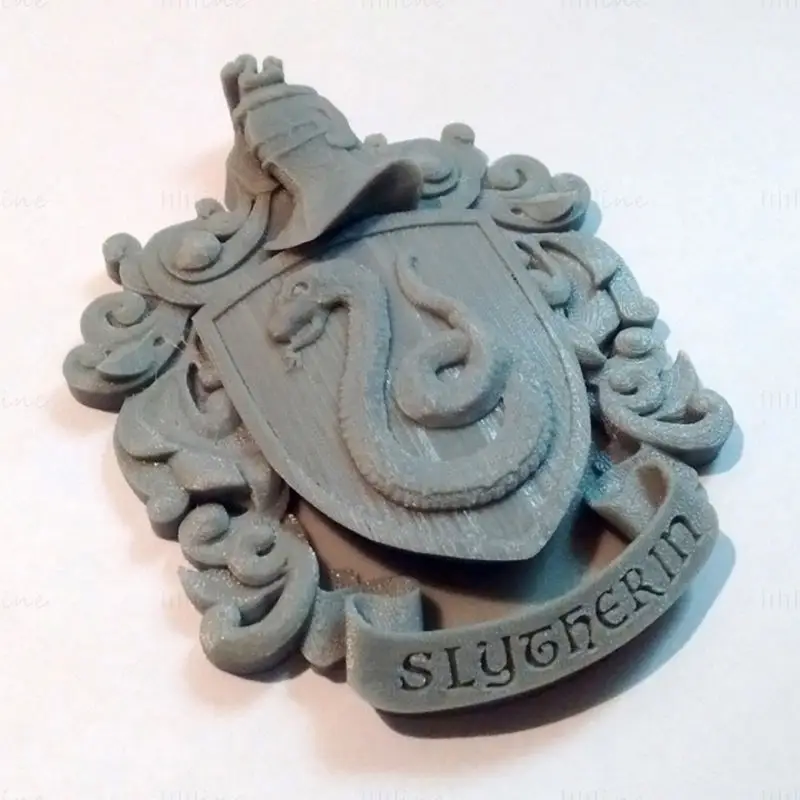 Syltherin címer fali asztali kijelző - Harry Potter 3D nyomtatási modell STL