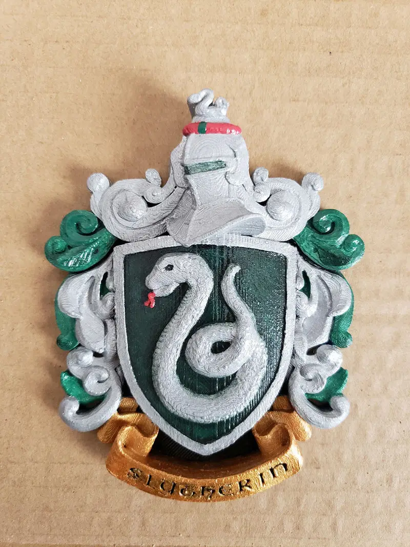 Настенный дисплей с гербом Сильтерина - Модель для 3D-печати Гарри Поттера STL