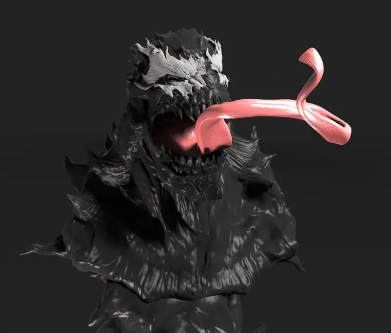Symbiote 3D-utskriftsmodell STL