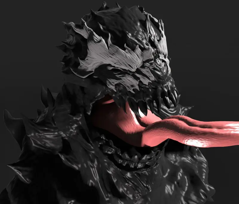 Symbiote 3D-utskriftsmodell STL