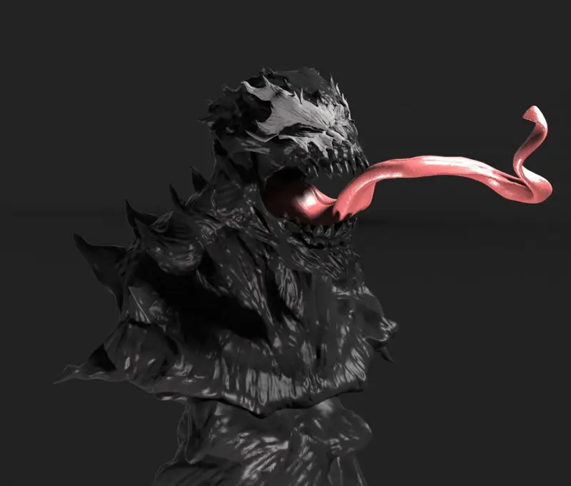 Symbiote 3D-utskriftsmodell STL