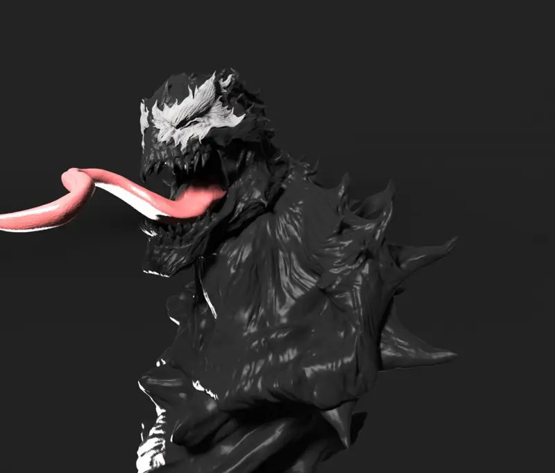 Symbiote 3D-utskriftsmodell STL