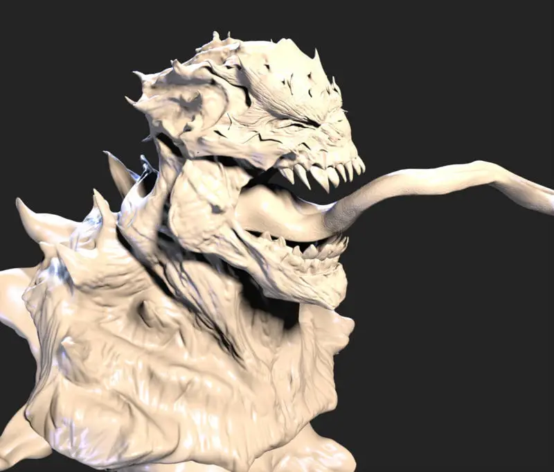 Symbiote 3D-utskriftsmodell STL