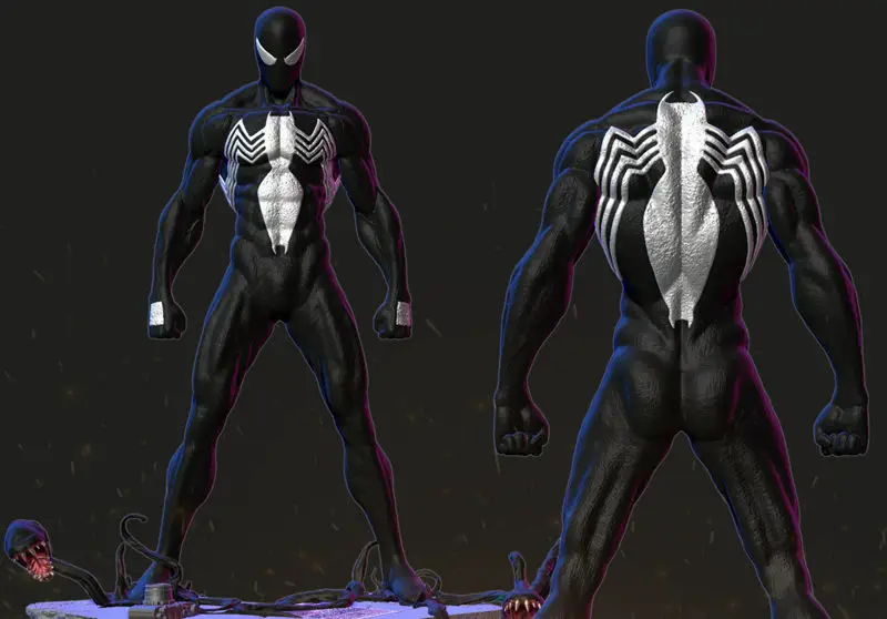 Symbiote Spiderman 3D-Druckmodell STL