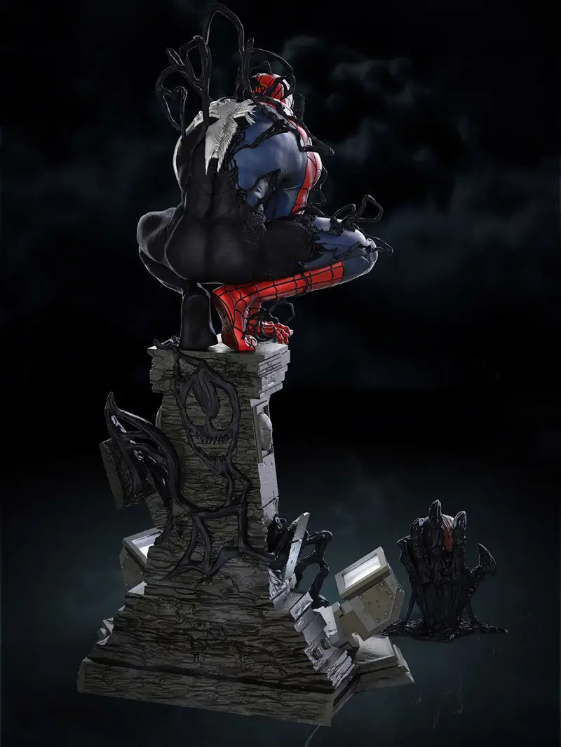 Symbiont Spiderman 3D-printmodel STL