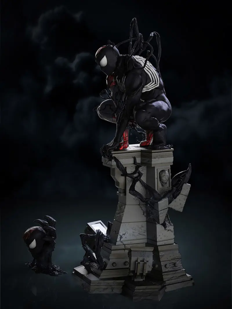 Symbiote Spiderman 3D tiskový model STL