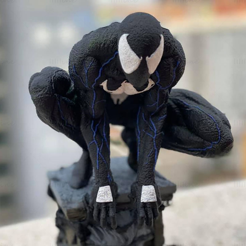 Symbiote Spiderman Statue 3D-Modell bereit zum Drucken STL