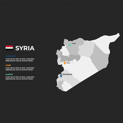 Syria Infographics Map editable PPT & Keynote