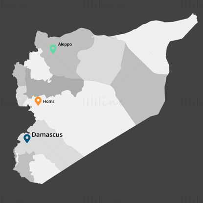 Syria map vector
