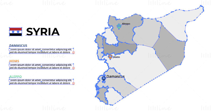 Suriye harita vektörü