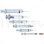 Syringes of various sizes vector