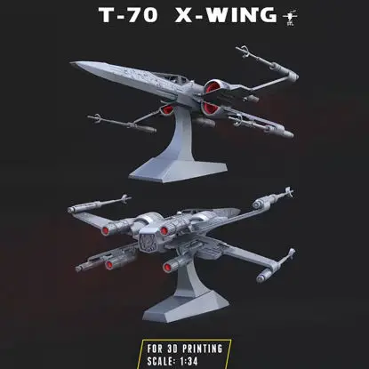 T-70 X-Wing - نموذج مطبوع ثلاثي الأبعاد من Star Wars STL