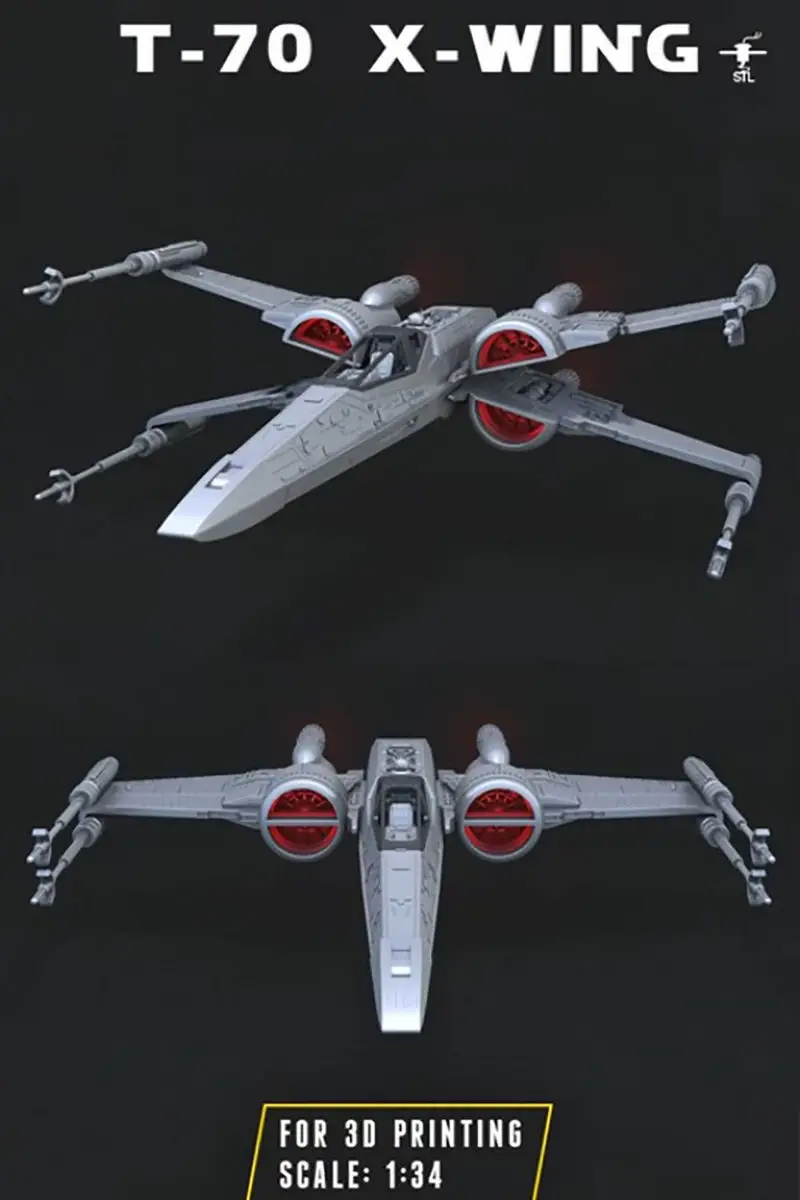 T-70 X-Wing - Star Wars 3D Print Model STL