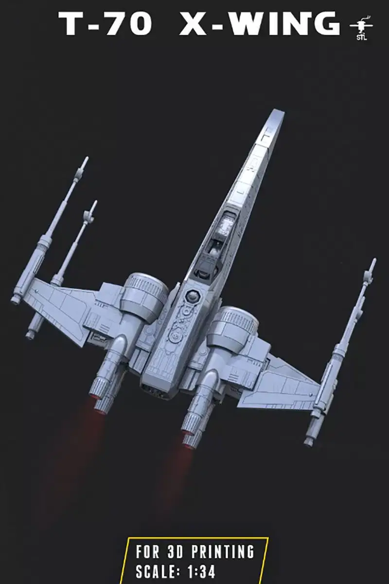 T-70 X-Wing - Star Wars 3D Print Model STL