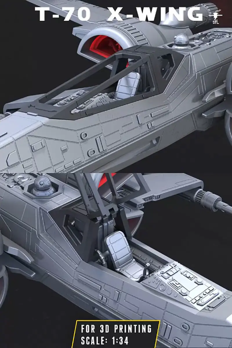 T-70 X-Wing - نموذج مطبوع ثلاثي الأبعاد من Star Wars STL