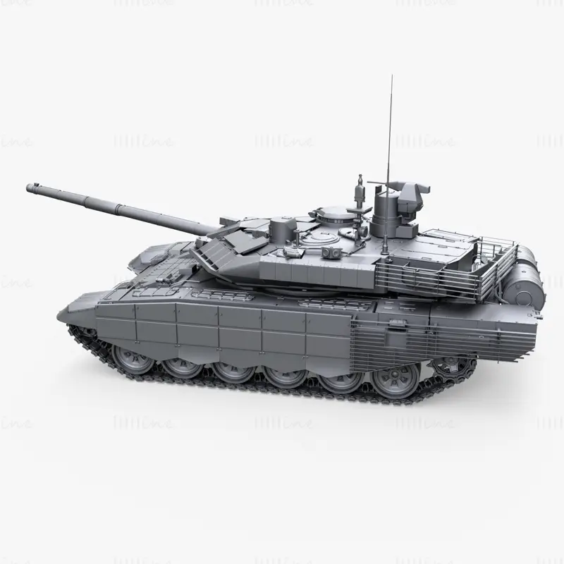 نموذج ثلاثي الأبعاد لدبابة T-90SM