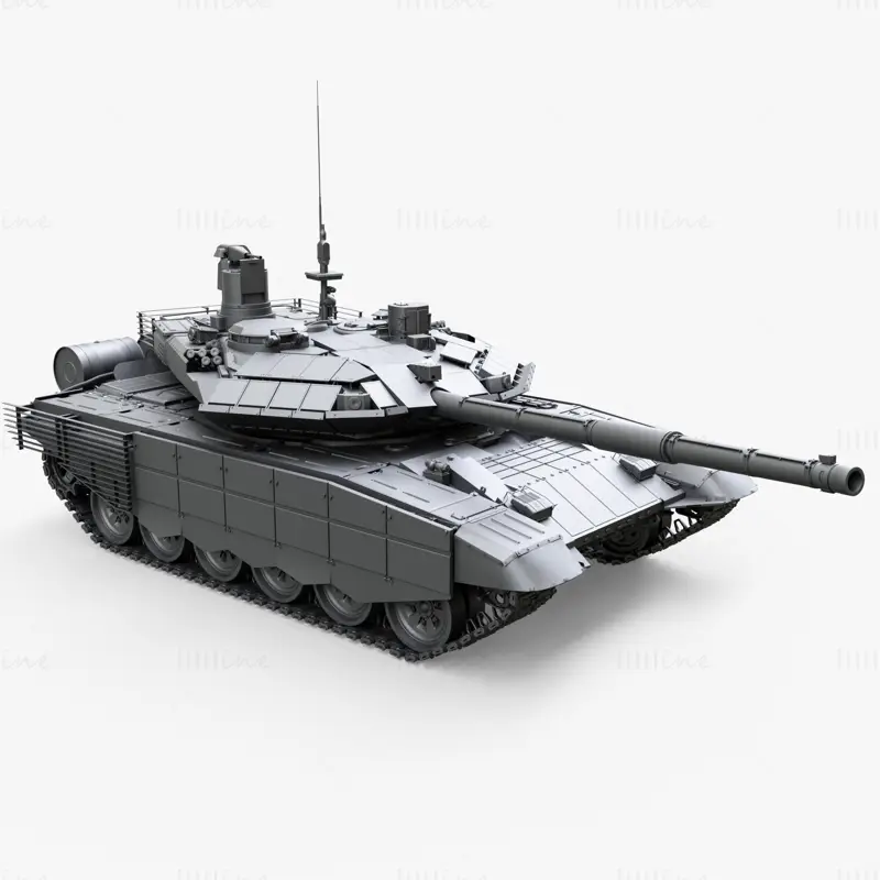 نموذج ثلاثي الأبعاد لدبابة T-90SM