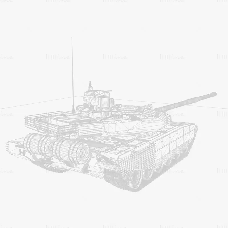 Modelo 3D do tanque T-90SM