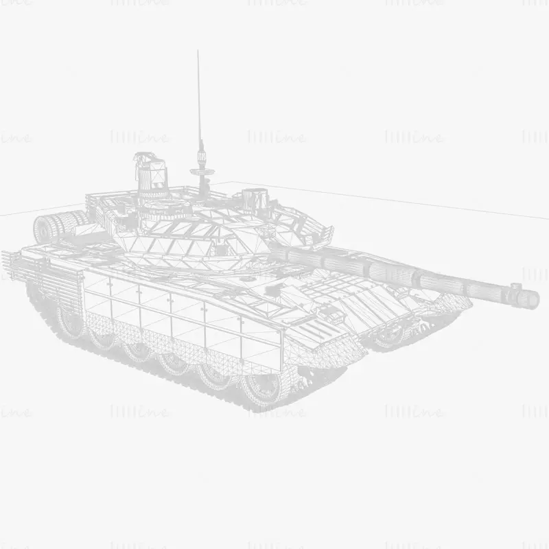 Tanque T-90SM modelo 3d