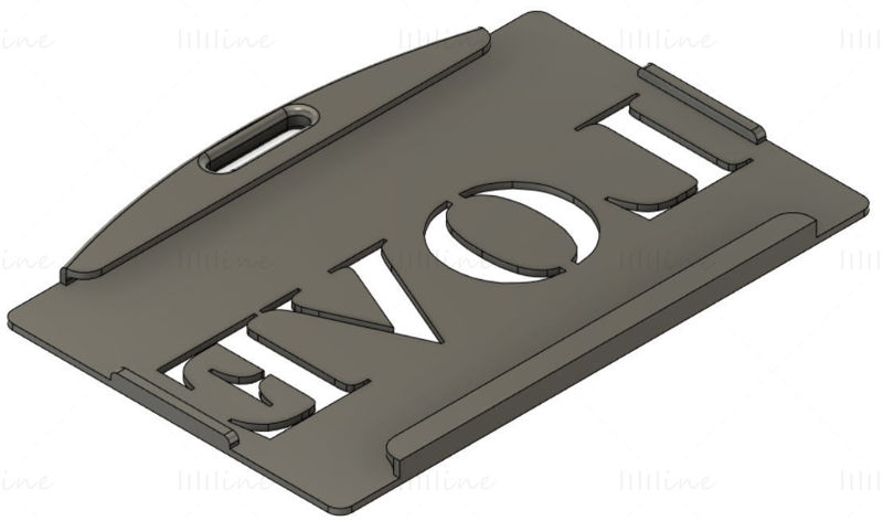 Tag holder 3d model - LOVE