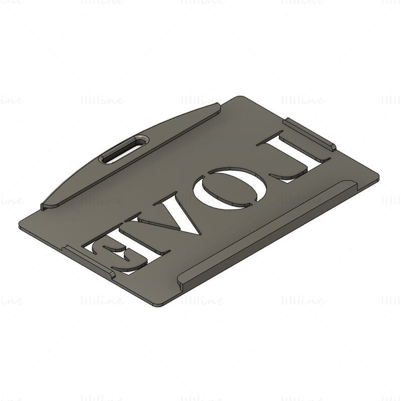 Tag holder 3d model - LOVE