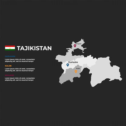 Tajikistan Infographics Map editable PPT & Keynote