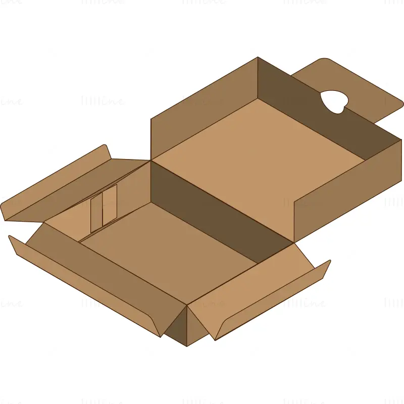 Takeaway-Box-Stanzlinien-Vektor