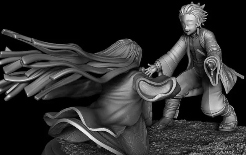 Tanjiro und Nezuko – Dämonentöter 3D-Druckmodell STL-Dateien