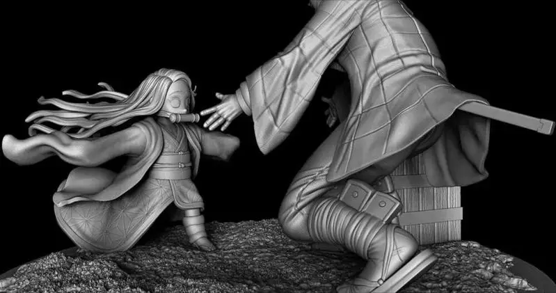 Tanjiro und Nezuko – Dämonentöter 3D-Druckmodell STL-Dateien