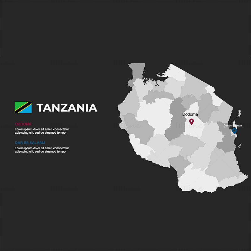 Tanzania Infographics Map editable PPT & Keynote