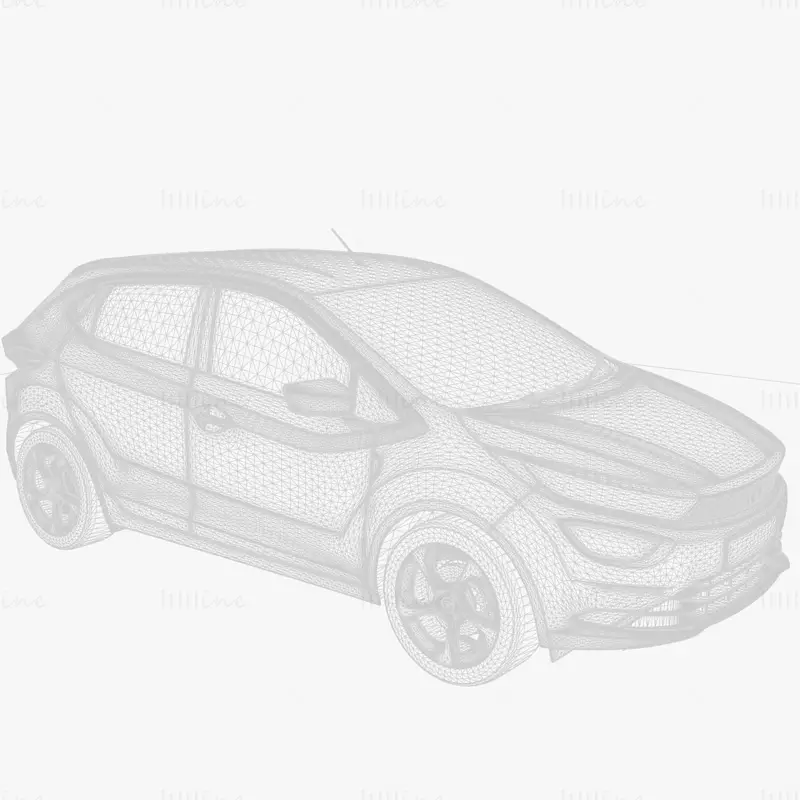 Tata Altroz ​​2020 bil 3D-modell
