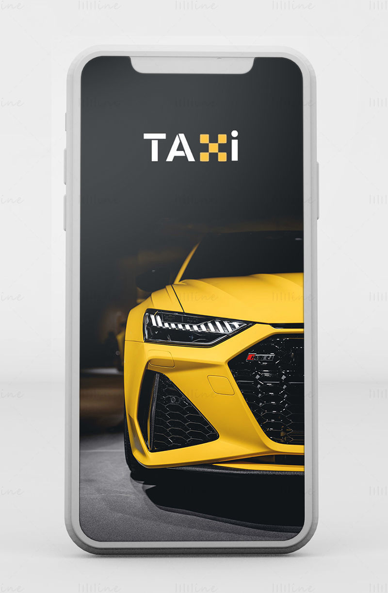 Taksi Uygulaması - Adobe XD Mobil Kullanıcı Arayüzü Kiti