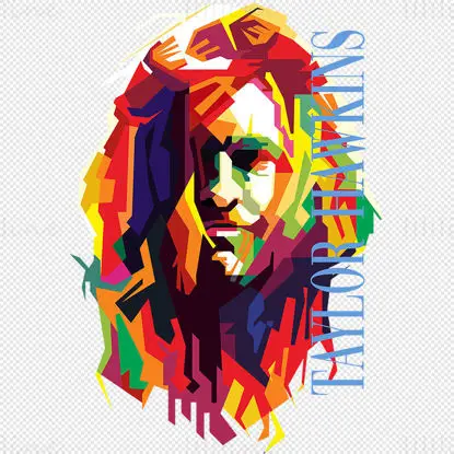 Taylor Hawkins Foo Fighters Musician Pop Art WPAP (PNG)