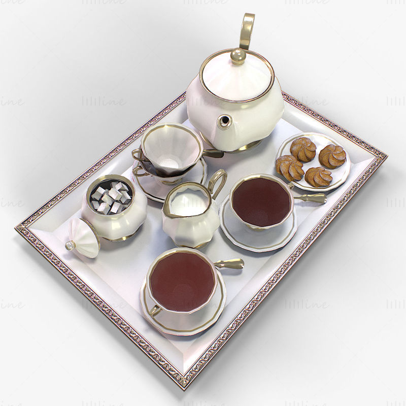 Set de ceai Model 3D